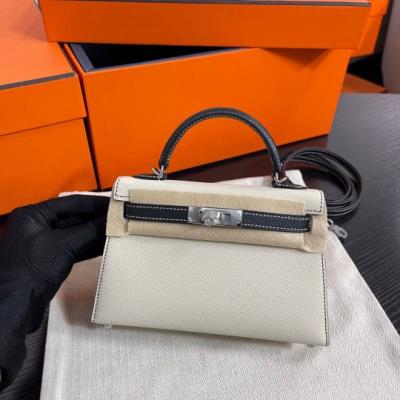 wholesale quality hermes kelly mini ii epson phw bicolor craie match noir